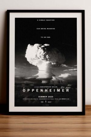 Kağıt Poster Oppenheimer Siyah Atom Bombası Kuşe