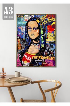 Kağıt Poster Pop Art -mona Lisa - Ünlü Tablolar - Kuşe