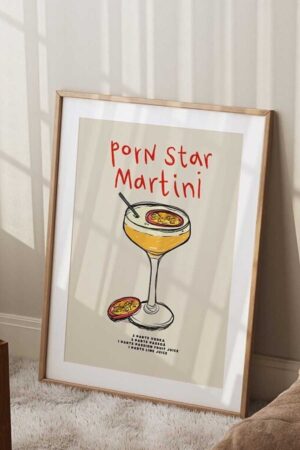 Kağıt Poster Porn Star Martini Modern Minimalist