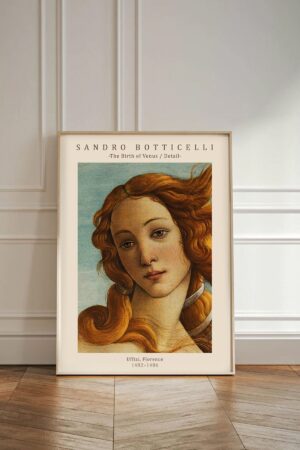 Çerçevesiz Poster Duvar Dekorasyonu Kalın Kuşe Dekoratif  Venüs'ün Doğuşu Sandro Botticelli