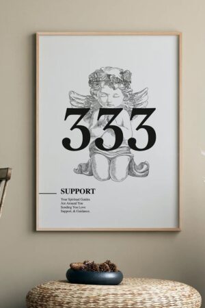 Kağıt Poster - 333 Melek Sayıları - Destek - Ilahi Korunma