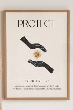Kağıt Poster - 444 El Hands Korunma Protect Your Energy