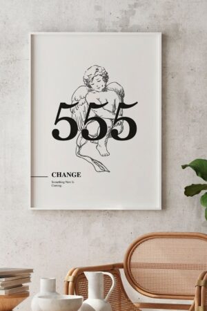 Kağıt Poster - 555 Melek Sayıları - Özgürlük Ve Keşif