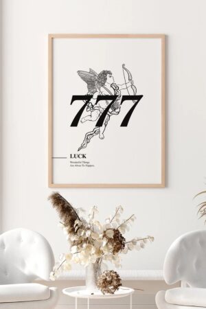 Kağıt Poster - 777 Melek Sayıları - Şans Luck