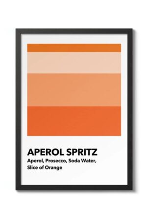 Kağıt Poster - Aperol Spiritz İçki Kokteyl Maximalist Renkli