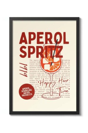Kağıt Poster - Aperol Spiritz İçki Kokteyl Maximalist Renkli