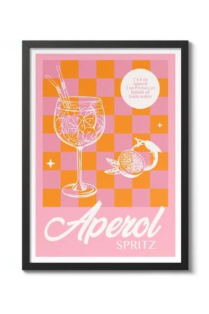 Kağıt Poster - Aperol Spiritz İçki Kokteyl Maximalist Renkli