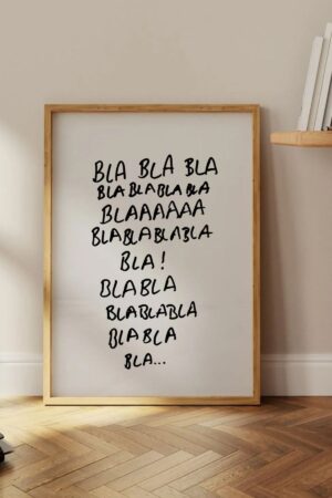 Kağıt Poster - Bla Bla Modern Sanat Minimalist