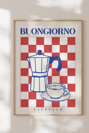 Kağıt Poster - Buongiorno Coffee Club Lover Mocha Pot