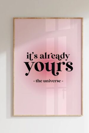 Kağıt Poster - Check Hesap Pembe It's Already Yours O Zaten Senin