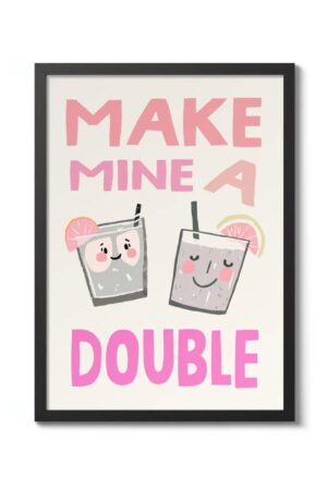 Kağıt Poster - Double Shot Kokteyl Good Vibes Renkli Pozitif