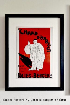 Kağıt Poster - Folies Bergere Chand D'habits Palyaço Vintage Reklam