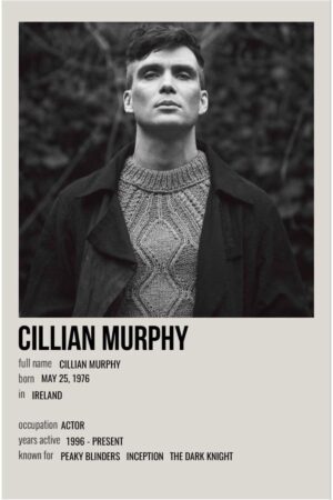 Poster Cillian Murphy Oppenheimer Kuşe Kalın