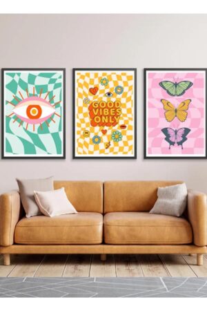 Kağıt Poster - Good Vibes Renkli Pozitif