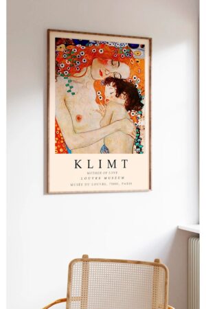 Kağıt Poster - Gustav Klimt - Mother Of Love Anne Aşkı