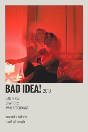 Poster Bad Idea Girl In Red Kuşe Kalın