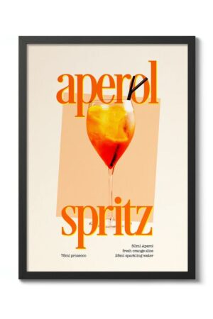 Kağıt Poster - Içki Dekoru Aperol Spiritz Kokteyl