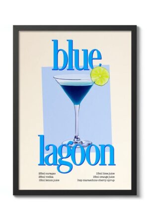 Kağıt Poster - Içki Dekoru Blue Lagoon Kokteyl