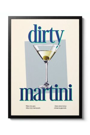 Kağıt Poster - Içki Dekoru Dirty Martini Kokteyl
