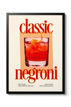 Kağıt Poster - Içki Dekoru Negroni Classic Kokteyl