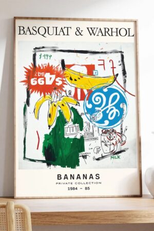 Kağıt Poster - Jean Michel Andy Warhol Bananas