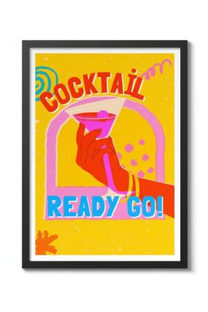 Kağıt Poster - Kokteyl Good Vibes Renkli Pozitif