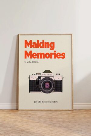 Kağıt Poster Make Memories Polaroid Fotoğraf Makinesi