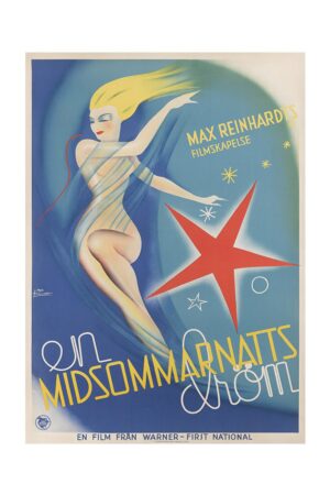 Kağıt Poster Midsommarnatt john mauritz aslund Vintage
