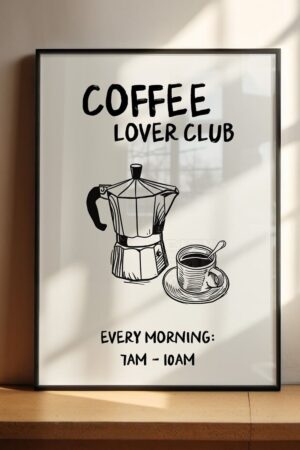 Kağıt Poster Mocha Pot Coffee Lovers