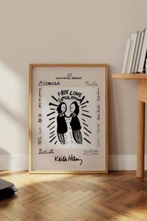 Kağıt Poster - Sanatçıların Imzaları Karışık Sanat