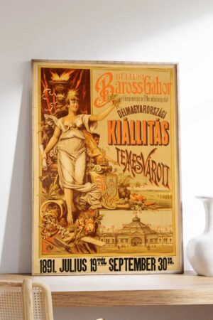 Kağıt Poster - Vintage Afiş Délmagyarországi Kiállítás 1891