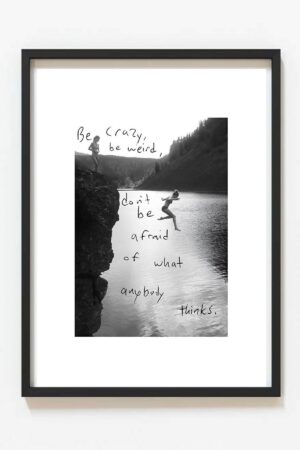 Kağıt Poster _ Be Crazy Be Weird Memory Sunset Sea