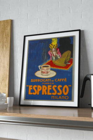 Kağıt Poster -Coffee Poster Espresso Milano Vintage