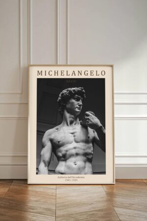 Kağıt Poster Duvar Dekorasyonu Kalın Kuşe Dekoratif Davud Heykeli Michelangelo