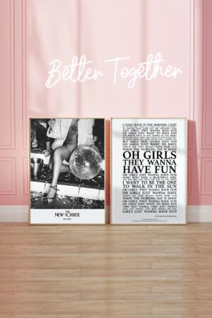 Kağıt Poster Duvar Dekorasyonu Kalın Kuşe Dekoratif Disco Topu Girls Just Wanna Have Fun