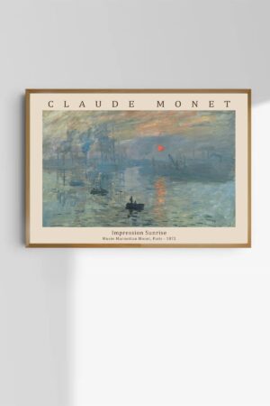 Kağıt Poster Duvar Dekorasyonu Kalın Kuşe Dekoratif Izlenim, Gün Doğumu - Monet