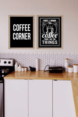 Kağıt Poster Duvar Dekorasyonu Kalın Kuşe Dekoratif Kahve Köşesi Coffee