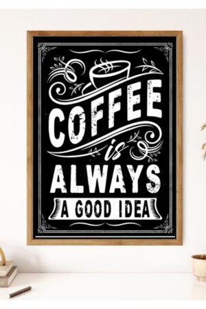 Kağıt Poster Duvar Dekorasyonu Kalın Kuşe Dekoratif Kahve Köşesi Coffee