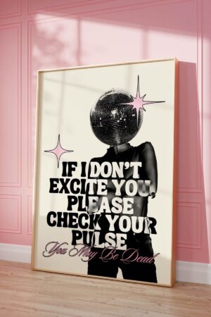 Kağıt Poster Retro Duvar Dekorasyonu Kalın Kuşe Dekoratif - Disco Topu Kafa