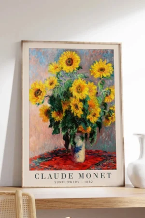 Kağıt Poster Monet Ünlü Tablolar - Kuşe Kalın Duvar Dekorasyonu