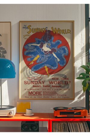 Poster - Sunday World Baskı Dansçı Moulin Rouge