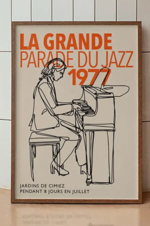 Poster 1977 Jazz Retro Kuşe Kağıt