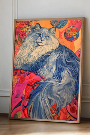 Poster Henri Matisse Tarzı Kedi Fovizm Cat Lovers