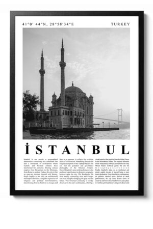 Poster İstanbul Posteri Siyah Beyaz City