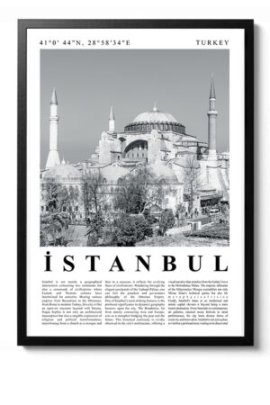 Poster İstanbul Posteri Siyah Beyaz City