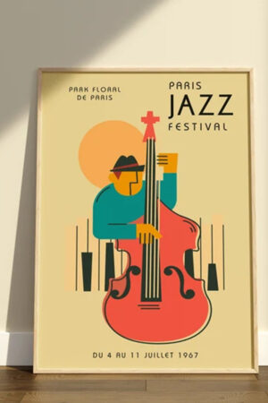 Poster Jazz Retro Kuşe Kağıt