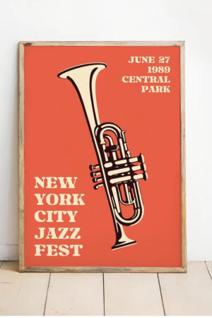 Poster Jazz Retro Kuşe Kağıt
