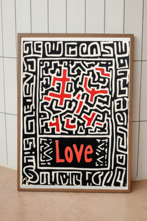 Poster Keith Haring Love Aşk