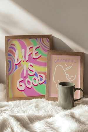 Poster Life Is Good Manifest Grateful Şükran
