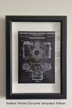 Poster Fotoğraf Makinesi United States Patent Kuşe Kalın